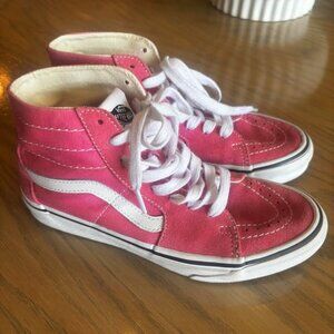 Vans Hightop Hot Pink Tennis Shoes
